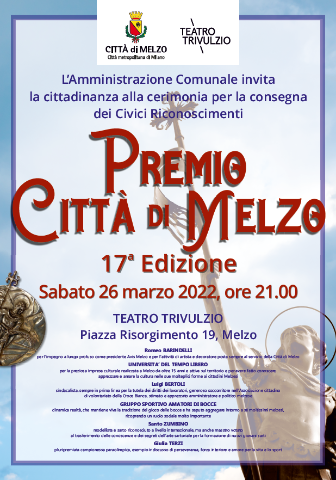 Premio Città di Melzo 2022 serata di conferimento delle benemerenze!