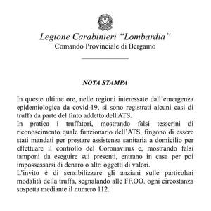 Attenzione ai falsi funzionari ATS