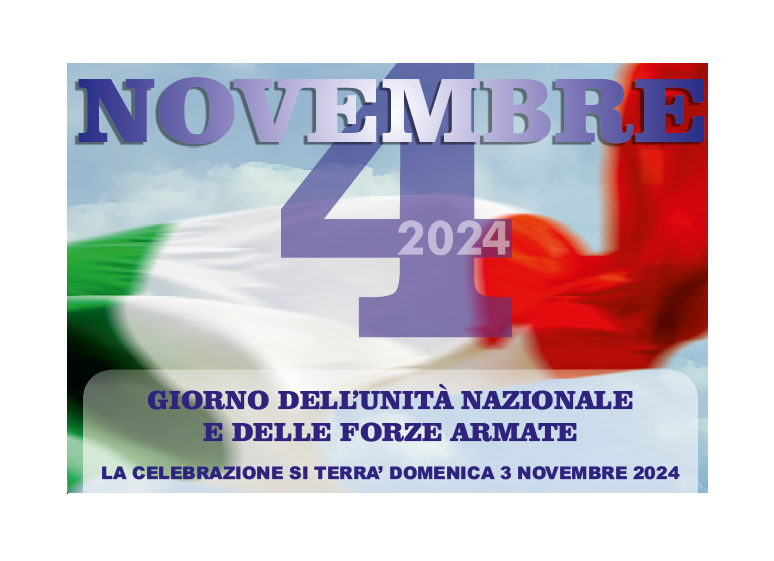  IV novembre Giorno dell'Unità Nazionale e delle Forze Armate