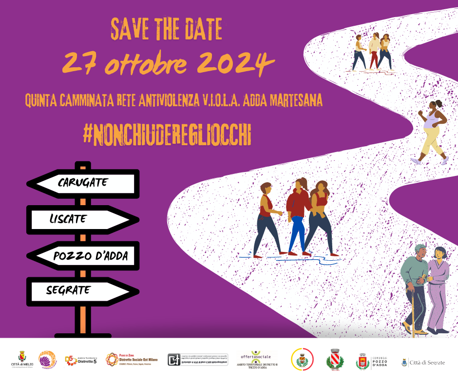 Save the date 27/10/24: Quinta camminata Rete Antiviolenza V.I.O.L.A