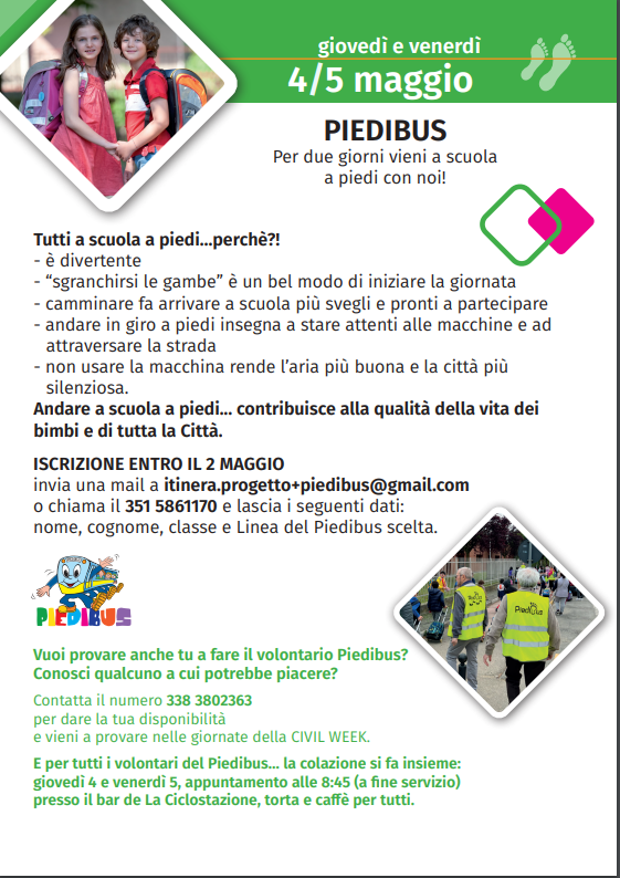 piedibus 4-5 maggio