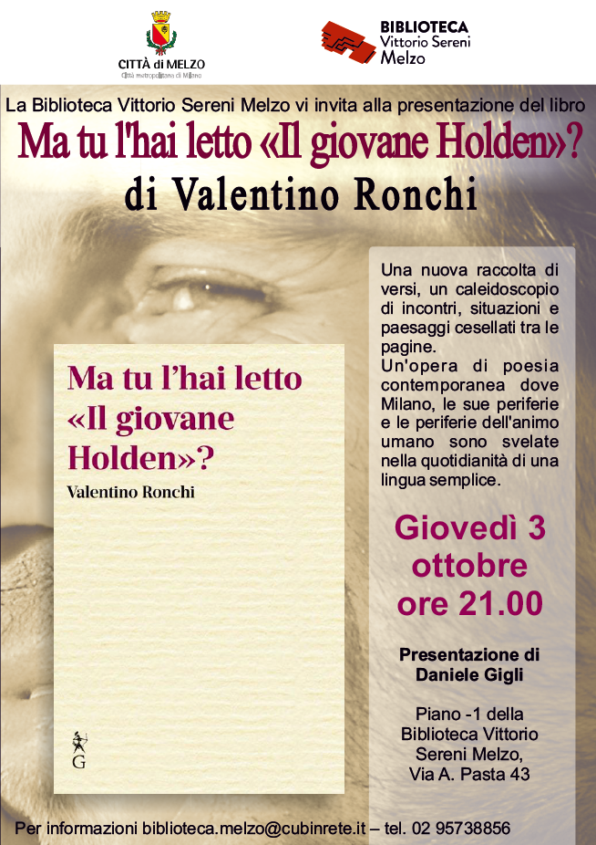 Ma tu l'hai letto Il giovane Holden? presentazione libro in biblioteca