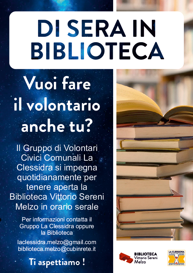 Di sera in biblioteca: cercasi volontari!