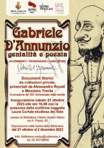 Gabriele D'Annunzio genialità e poesia: una mostra in biblioteca