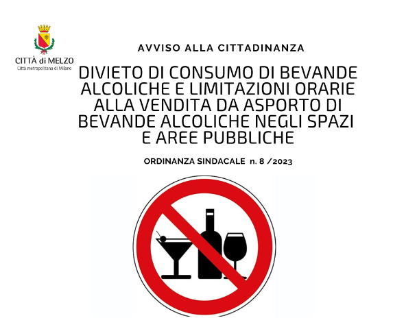 divieto consumo bevande alcoliche asporto