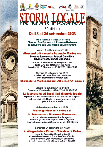 Storia locale in Martesana: iniziative tra Melzo e Pozzuolo Martesana