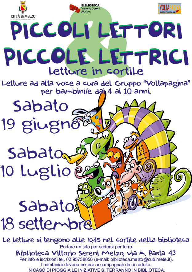 Piccoli lettori & piccole lettrici: letture nel cortile della biblioteca