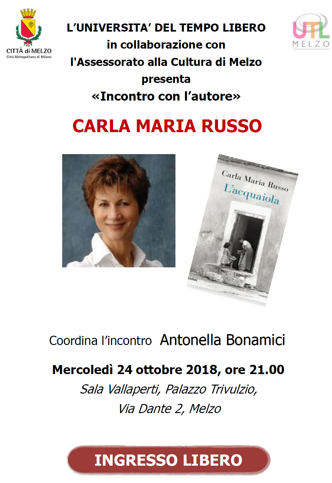 Incontro con l'autore: Carla Maria Russo