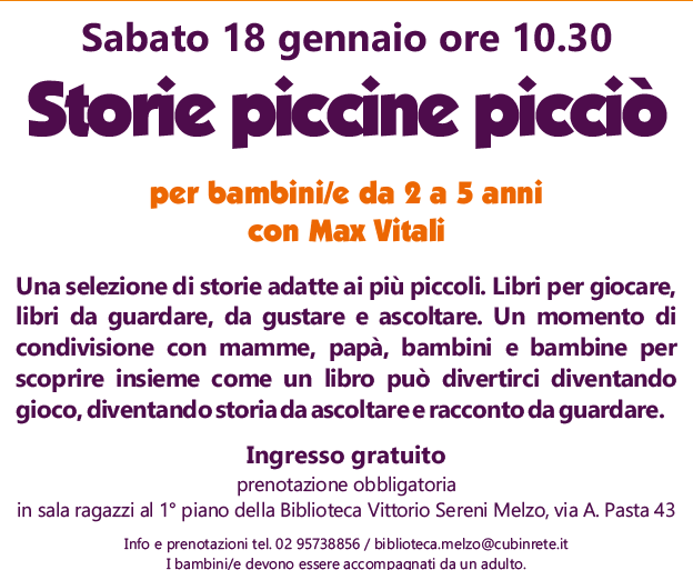 Diritti alle storie: Storie piccine picciò in biblioteca