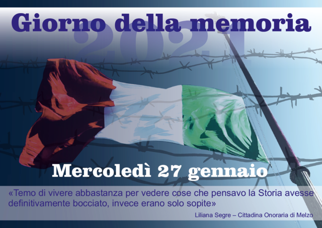 Giornata Della Memoria 2021 Comune Di Melzo Citta Metropolitana Di Milano